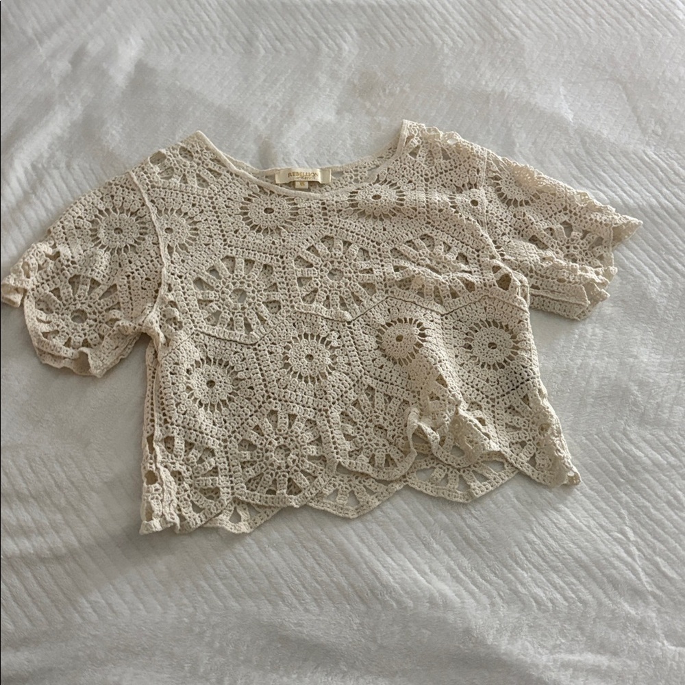 Rebellion Cream Lace Blouse